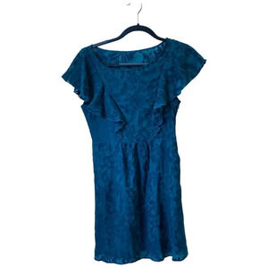 ANTHROPOLOGIE Moulinette Soeurs Ruffle Knit Mini Dress Size 6
